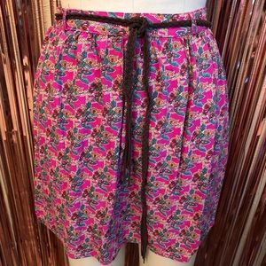 Pink Floral Skirt